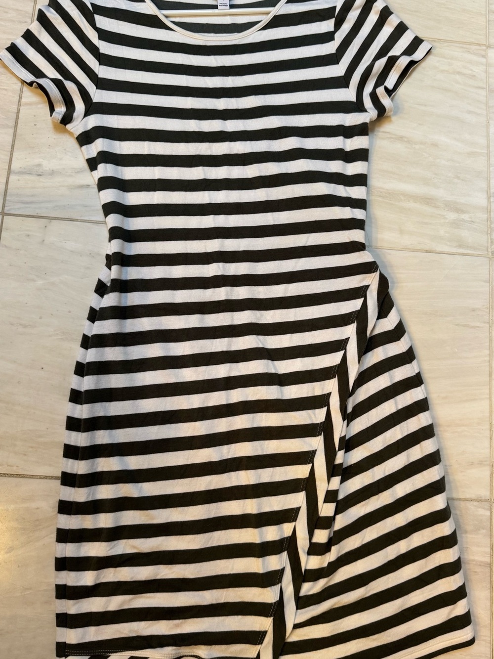 Hawthorn Black and White Striped Midi Dress